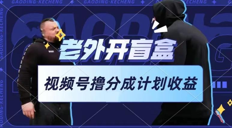 老外开盲盒视频,撸视频号分成计划收益,每天只需一小时,新手小白轻松上手【揭秘】-财虎网络科技