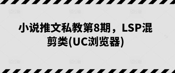 小说推文私教第8期，LSP混剪类(UC浏览器)-财虎网络科技