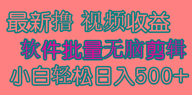 (9569期)发视频撸收益,软件无脑批量剪辑,第一天发第二天就有钱-财虎网络科技