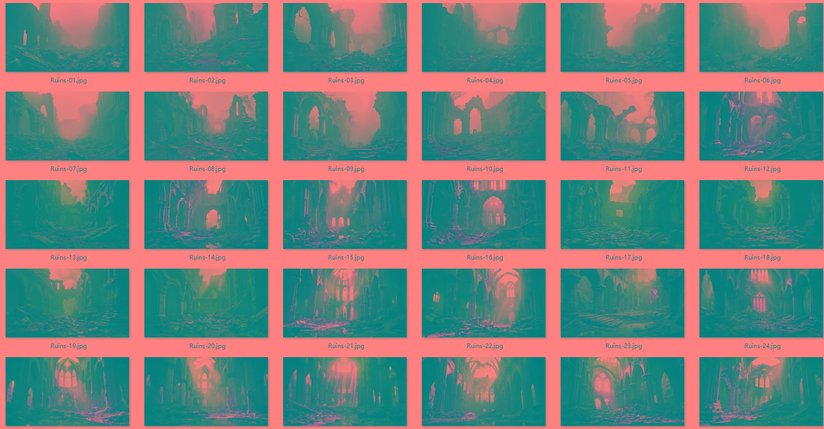 1600张科幻外星恐怖战争废墟环境背景 5K高清图片素材-财虎网络科技