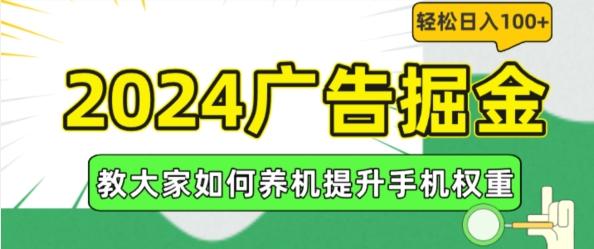 2024广告掘金，教大家如何养机提升手机权重，轻松日入100+【揭秘】-财虎网络科技