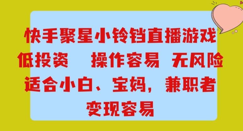 快手小铃铛游戏项目，低投入零风险，操作简单变现快-财虎网络科技