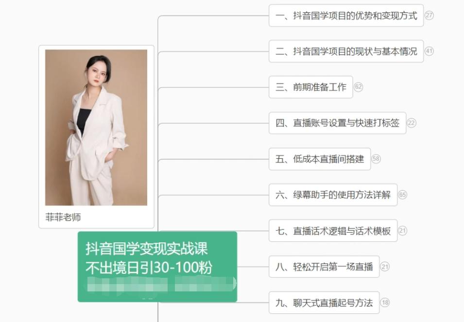 抖音国学变现项目：不出境日引30-100粉实战课程-财虎网络科技