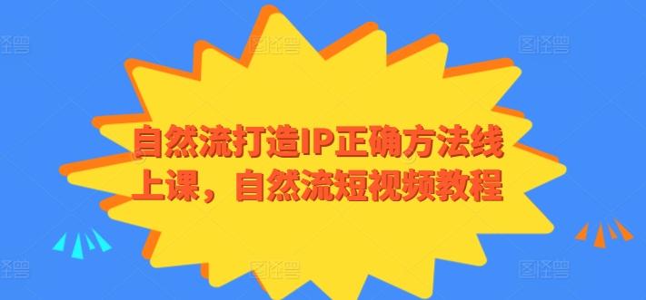 自然流打造IP正确方法线上课，自然流短视频教程-财虎网络科技