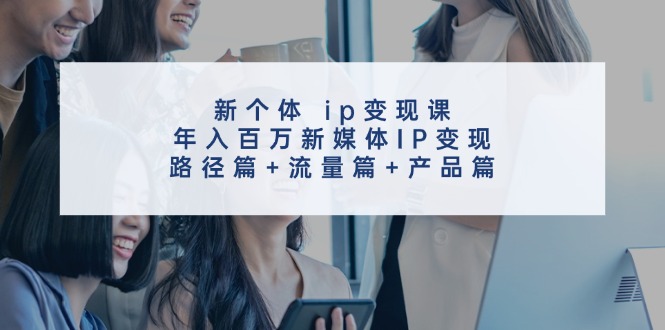 新个体ip变现课，年入百万新媒体IP变现，路径篇+流量篇+产品篇-财虎网络科技