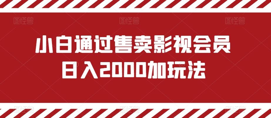 小白通过售卖影视会员日入2000加玩法-财虎网络科技