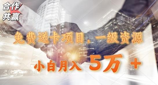 免费送卡项目，一级资源，小白月入5万+-财虎网络科技