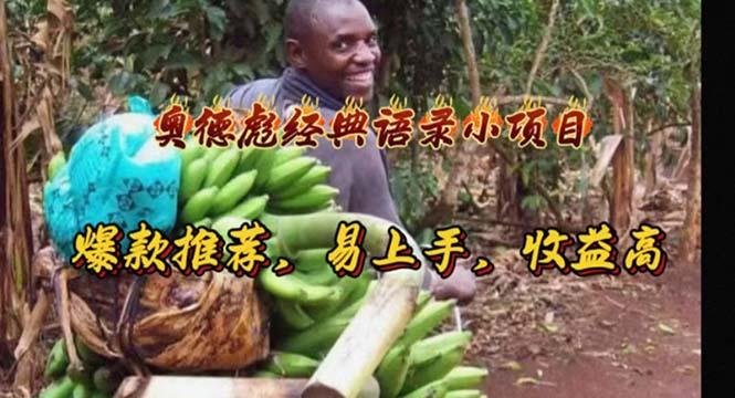 奥德彪经典语录小项目，爆款推荐，易上手，收益高-财虎网络科技