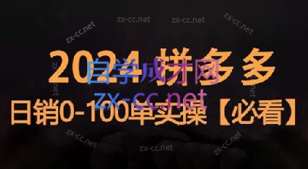 恒哥·2024拼多多日销0-100单实操-财虎网络科技