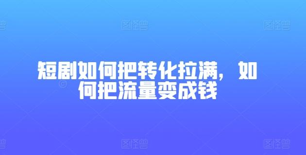 短剧如何把转化拉满，如何把流量变成钱-财虎网络科技