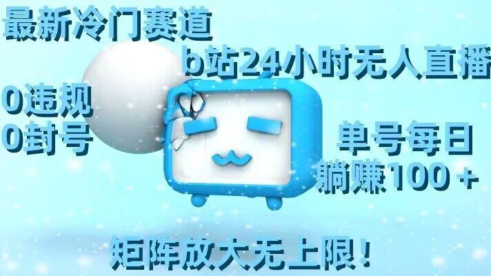 最新冷门赛道，b站24小时无人直播，0违规0封号，单号每日躺赚100＋，矩阵放大无上限【揭秘】-财虎网络科技