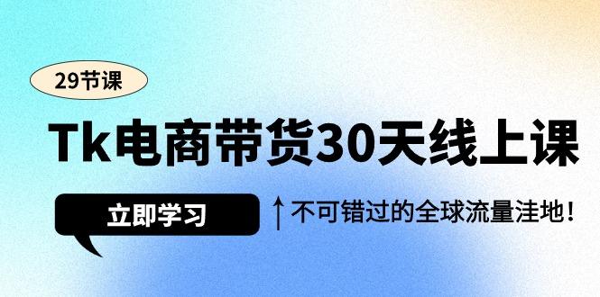 (9463期)Tk电商带货30天线上课，不可错过的全球流量洼地(29节课)-财虎网络科技