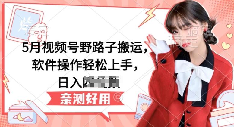 5月视频号野路子搬运，软件操作轻松上手，日入三位数【揭秘】-财虎网络科技