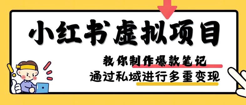 小红书虚拟项目实战，爆款笔记制作，矩阵放大玩法分享-财虎网络科技
