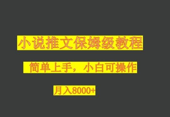 小说推文保姆级教程，小白可操作，月入8000+-财虎网络科技