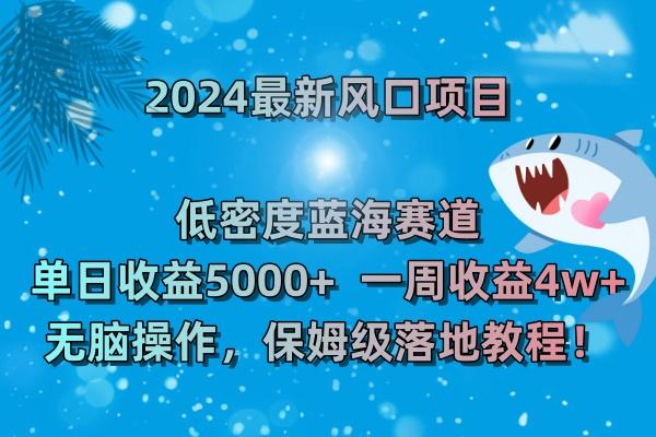 (8545期)2024最新风口项目 低密度蓝海赛道，日收益5000+周收益4w+ 无脑操作，保…-财虎网络科技