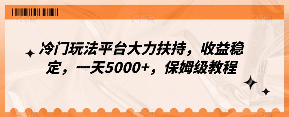 冷门玩法平台大力扶持，收益稳定，一天5000+，保姆级教程（附抖音7天起号法）-财虎网络科技