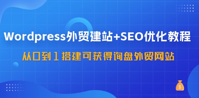 WordPress外贸建站+SEO优化教程，从0到1搭建可获得询盘外贸网站(57节课)-财虎网络科技