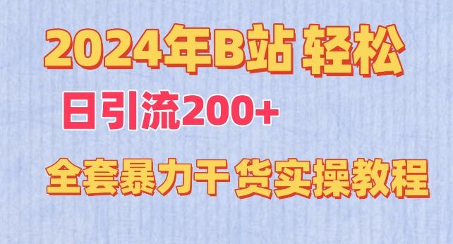 2024年B站轻松日引流200+的全套暴力干货实操教程【揭秘】-财虎网络科技