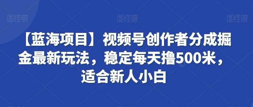 【蓝海项目】视频号创作者分成掘金最新玩法，稳定每天撸500米，适合新人小白【揭秘】-财虎网络科技