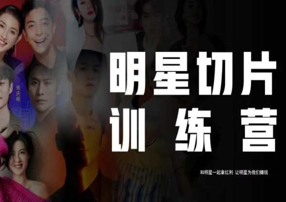 王子·明星切片线上训练营(2023),和明星一起拿红利,让明星为我们赚钱-财虎网络科技