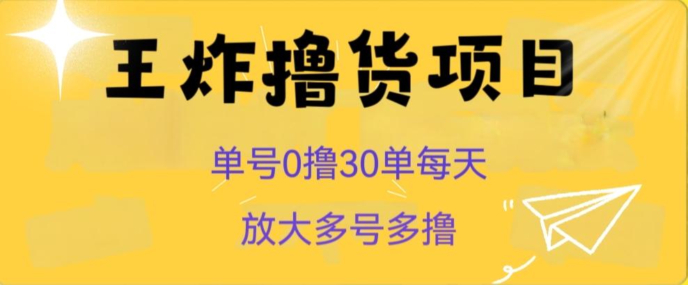 王炸撸货项目,单号0撸30单每天,多号多撸【揭秘】-财虎网络科技
