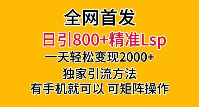 全网首发！日引800+精准老色批，一天变现2000+，独家引流方法，可矩阵操作【揭秘】-财虎网络科技