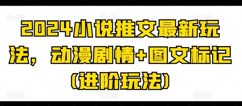 2024小说推文最新玩法，动漫剧情+图文标记(进阶玩法)-财虎网络科技