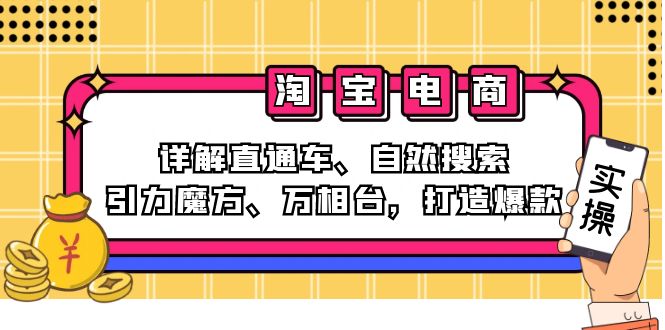 2024淘宝电商课程：详解直通车、自然搜索、引力魔方、万相台，打造爆款-财虎网络科技