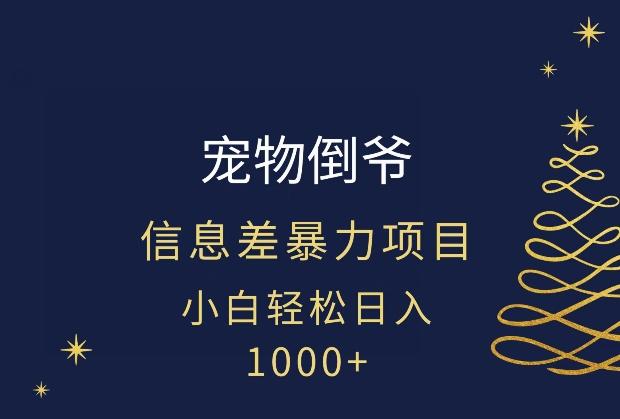 宠物倒爷，暴利的信息差项目，足不出户就有客户，年轻人都喜欢宠物！-财虎网络科技