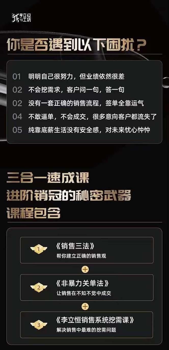 图片[1]-从小新手到销冠 三合一速成：销售3法+非暴力关单法+销售系统挖需课 (27节-财虎网络科技