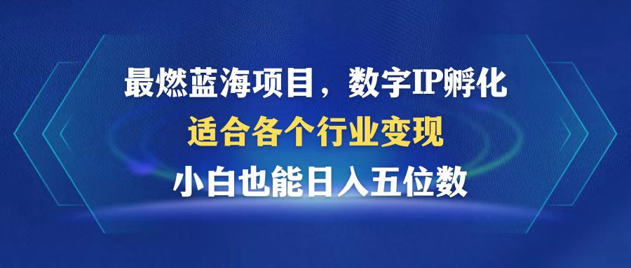 最燃蓝海项目  数字IP孵化  适合各个行业变现  小白也能日入5位数-财虎网络科技