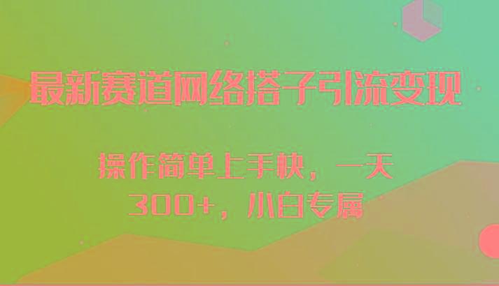 最新赛道网络搭子引流变现!!操作简单上手快，一天300+，小白专属-财虎网络科技