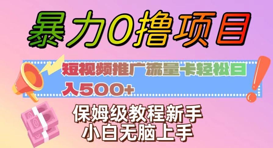 暴力0撸项目：短视频推广流量卡轻松日入500+，保姆级教程新手小白无脑上手【揭秘】-财虎网络科技