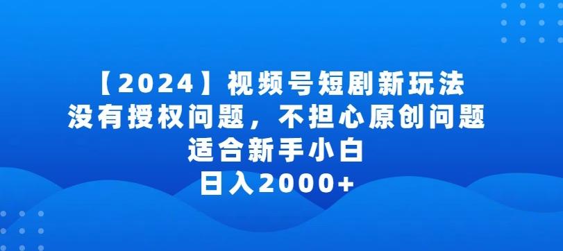 2024视频号短剧玩法，没有授权问题，不担心原创问题，适合新手小白，日入2000+【揭秘】-财虎网络科技