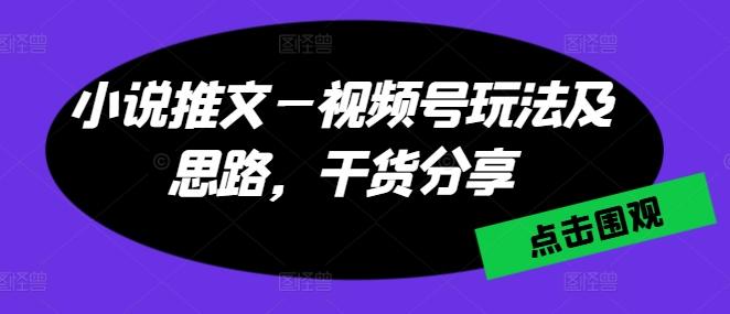 小说推文—视频号玩法及思路，干货分享-财虎网络科技