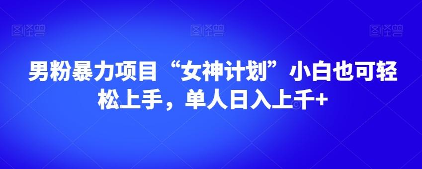 男粉暴力项目“女神计划”小白也可轻松上手，单人日入上千+【揭秘】-财虎网络科技
