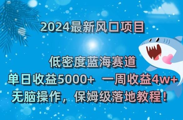2024最新风口项目，低密度蓝海赛道，单日收益5000+，一周收益4w+！【揭秘】-财虎网络科技