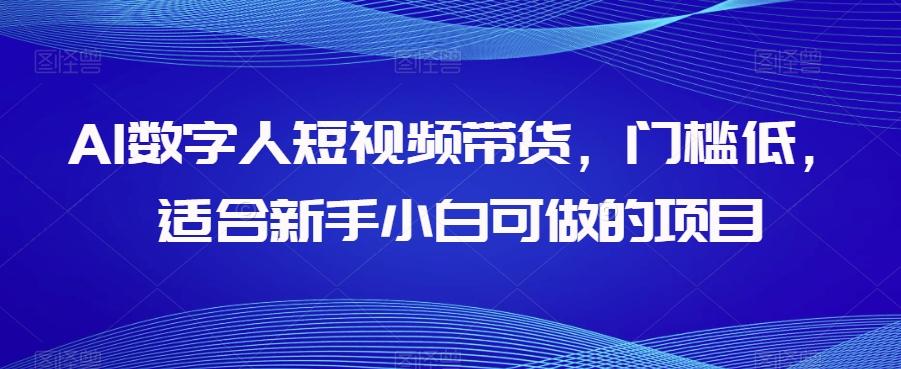 AI数字人短视频带货，门槛低，适合新手小白可做的项目-财虎网络科技