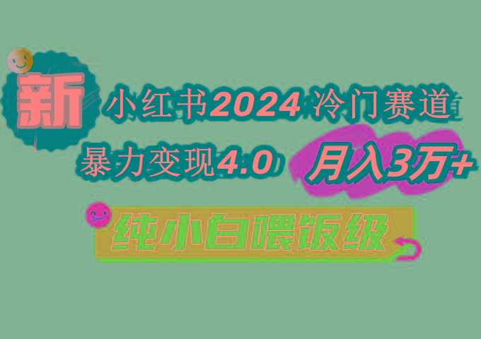 小红书2024冷门赛道 月入3万+ 暴力变现4.0 纯小白喂饭级-财虎网络科技