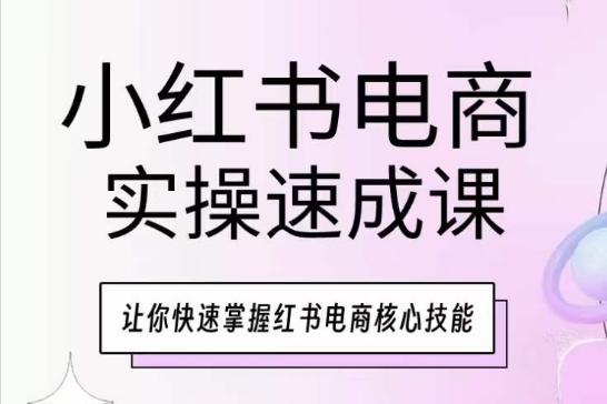 小红书电商实操速成课，让你快速掌握红书电商核心技能-财虎网络科技