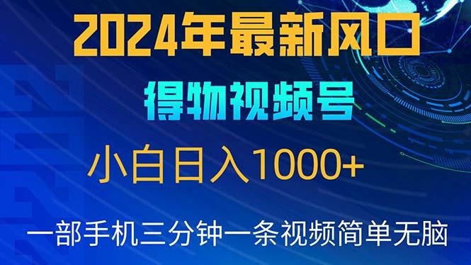 2024年5月最新蓝海项目，小白无脑操作，轻松上手，日入1000+-财虎网络科技
