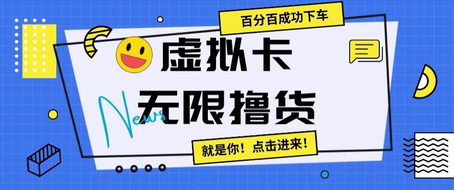 虚拟卡无限撸货，百分百成功下车【仅揭秘】-财虎网络科技