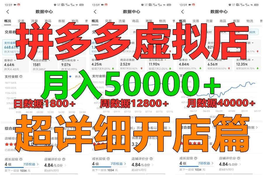 拼多多虚拟电商训练营月入40000+你也行，暴利稳定长久，副业首选-财虎网络科技