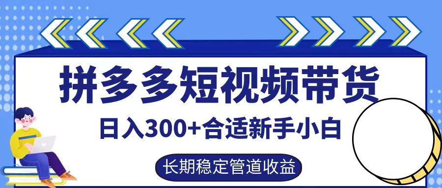 拼多多短视频带货日入300+，实操账户展示看就能学会-财虎网络科技
