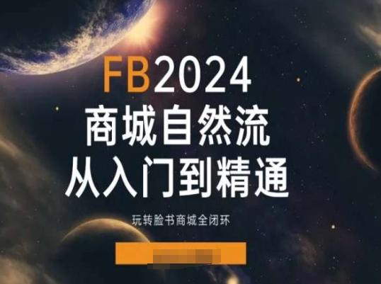 2024Faceboo商城自然流(从入门到精通)，玩转脸书商城全闭环-财虎网络科技
