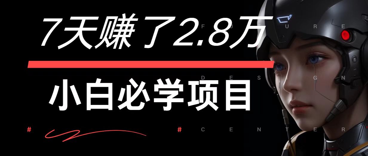 7天赚了2.8万！每单利润最少500+，轻松月入7万+小白有手就行-财虎网络科技