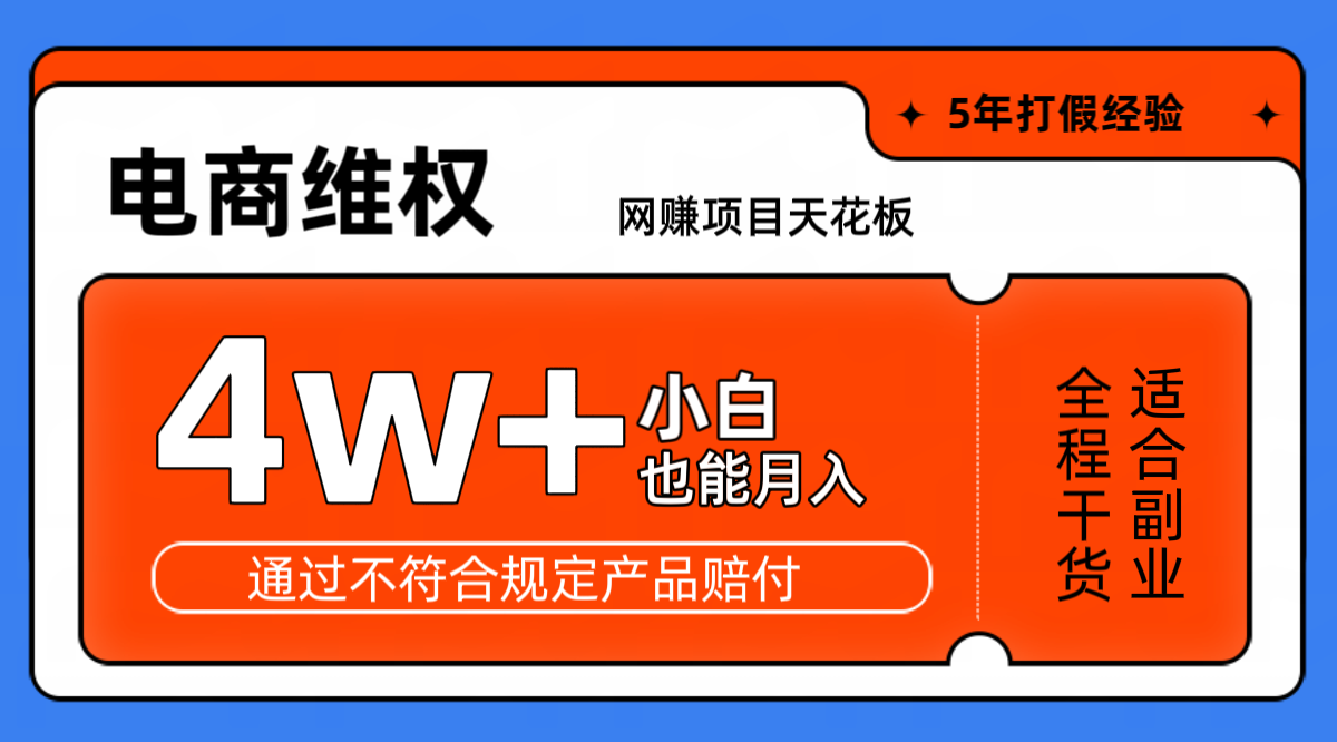 网赚项目天花板电商购物维权月收入稳定4w+独家玩法小白也能上手-财虎网络科技