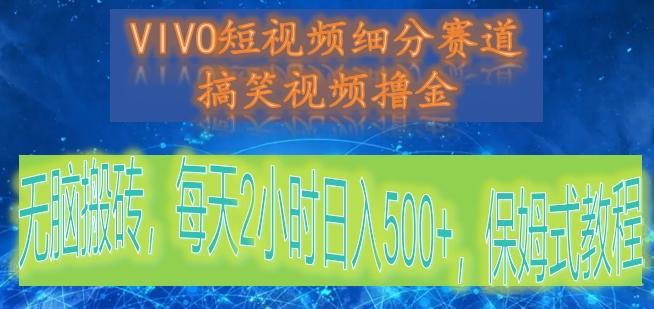 VIVO短视频细分赛道，搞笑视频撸金，无脑搬砖，每天2小时日入500+，保姆式教程-财虎网络科技