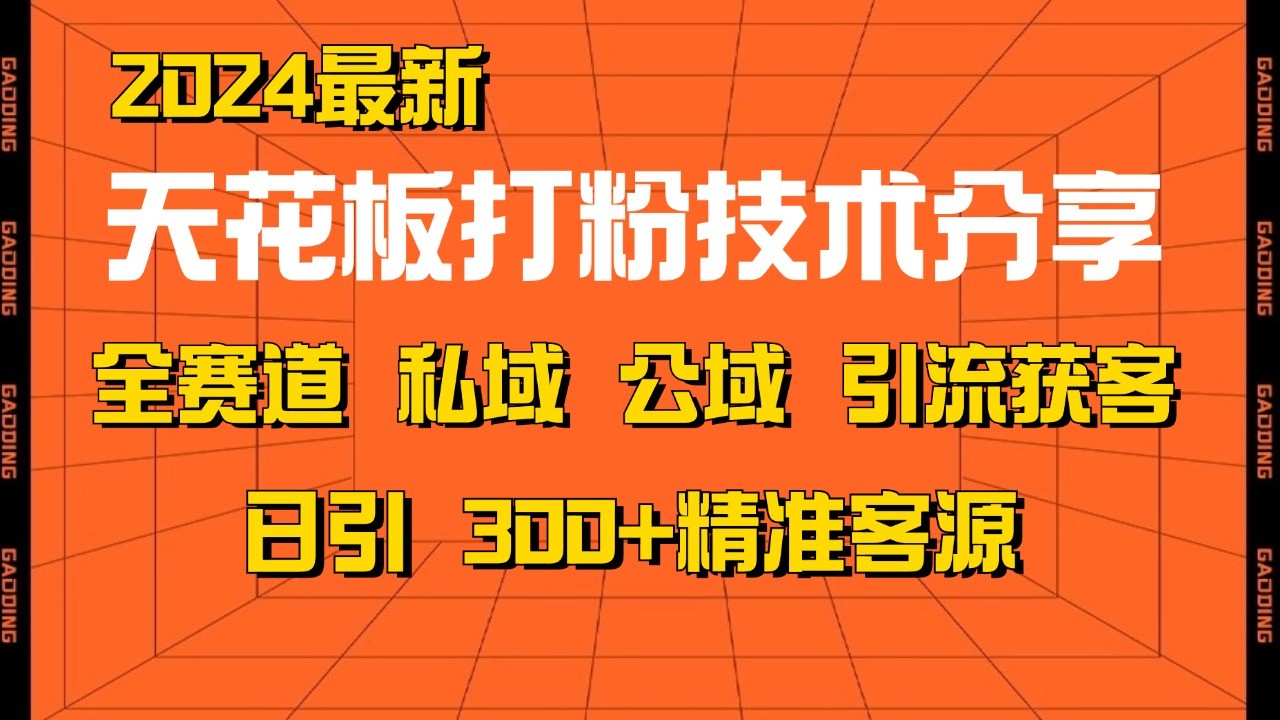 天花板打粉技术分享，野路子玩法 曝光玩法免费矩阵自热技术日引2000+精准客户-财虎网络科技